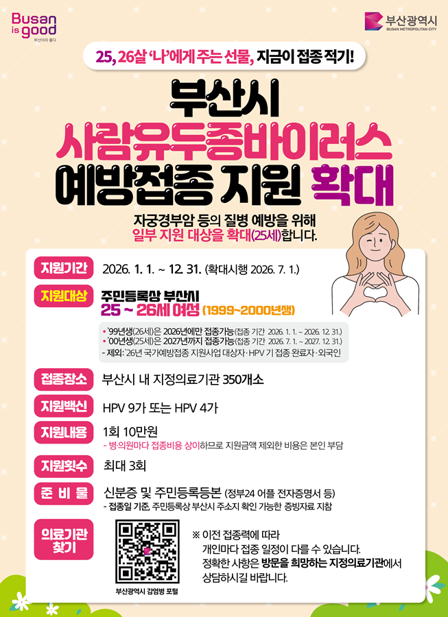 28-3cw15 유두종바이러스 예방접종 지원